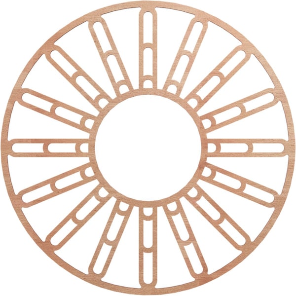 Ekena Millwork Hale Wood Fretwork Pierced Ceiling Medallion, Cherry, 30"OD x 10 7/8"ID x 1/4"T CMWP30X30X0250HHCH - main